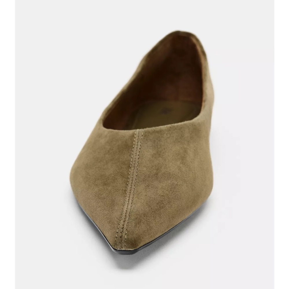 Zara Suede Ballet Flats - Picture 4 of 8